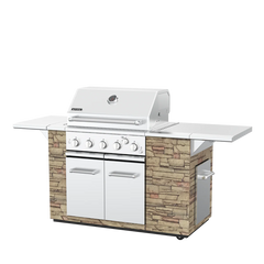 SPIRE 5-Burner Built-in Propane Gas Stone Island Grill w/ Rear Burner - 860-0032