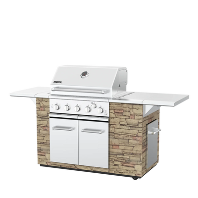 SPIRE 5-Burner Built-in Propane Gas Stone Island Grill w/ Rear Burner - 860-0032