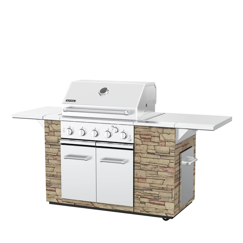 SPIRE 5-Burner Built-in Propane Gas Stone Island Grill w/ Rear Burner - 860-0032