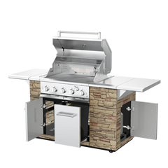 SPIRE 5-Burner Built-in Propane Gas Stone Island Grill w/ Rear Burner - 860-0032